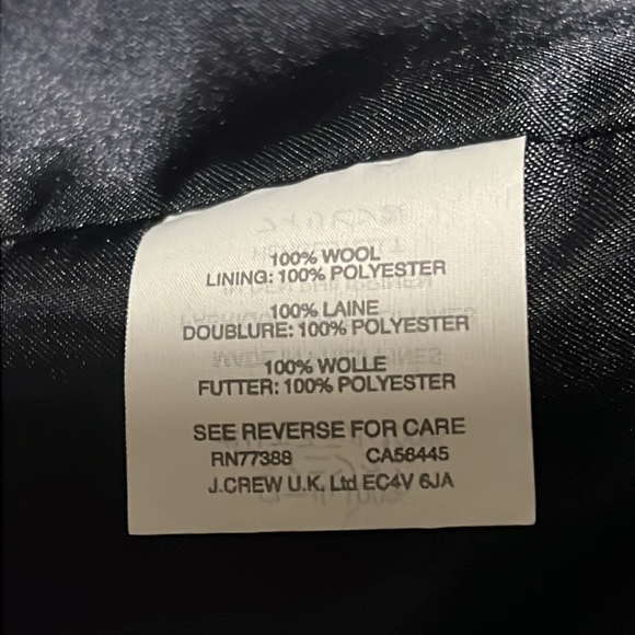 NWT-2P-J.Crew Regent topcoat in double-serge wool - HTHR GRAPH - Picture 9 of 9